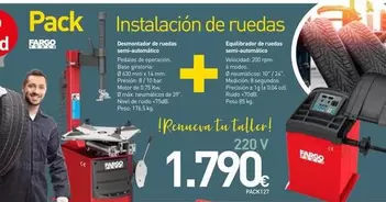 Oferta de Instalación De Ruedas por 1790€ en Mi Bricolaje