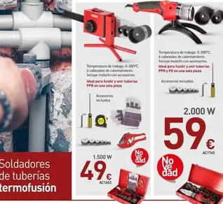 Oferta de Soldadores De Tuberías Termofusión por 49€ en Mi Bricolaje