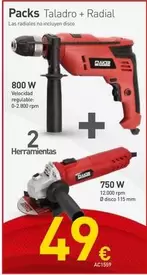 Oferta de Aicer - Taladro + Radial por 49€ en Mi Bricolaje