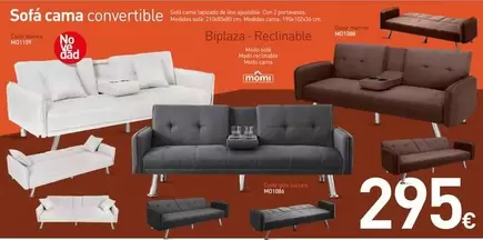 Oferta de Sofa Cama Convertible por 295€ en Mi Bricolaje