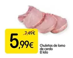 Oferta de Chuletas De Lomo De Cerdo por 5,99€ en Dialprix