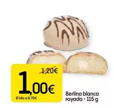 Oferta de Berlina Blanca Rayada por 1€ en Dialprix