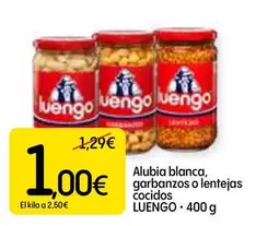 Oferta de Luengo - Alubia Blanca, Garbanzos O Lentejas Cocidos  por 1€ en Dialprix