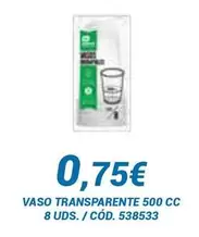 Oferta de Vaso Transparente por 0,75€ en Dialsur Cash & Carry