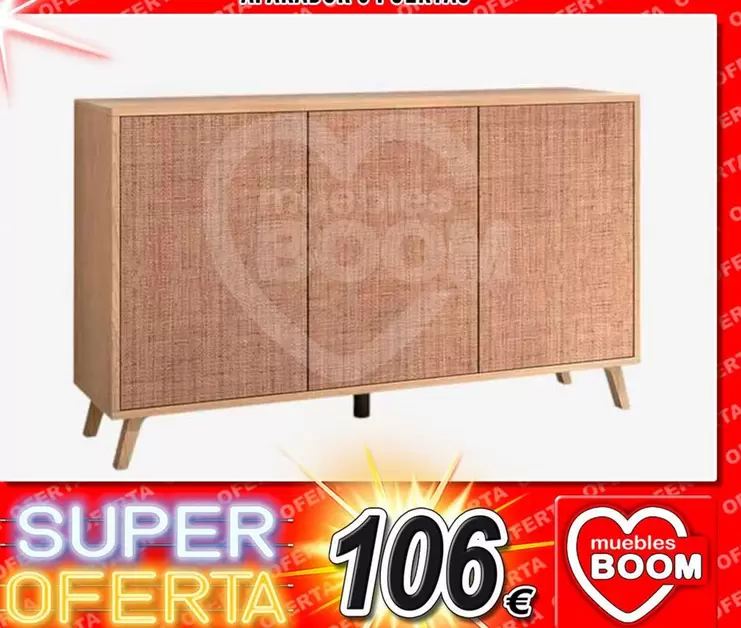 Oferta de Aparador 3 Puertas por 106€ en Muebles Boom