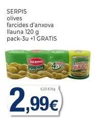 Oferta de Serpis - Olives Farcides D'Anxova Llauna por 2,99€ en Keisy