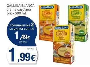 Oferta de Gallina Blanca - Crema Casolana por 1,99€ en Keisy