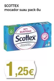 Oferta de Scottex - Mocador Suau Pack 8U por 1,25€ en Keisy