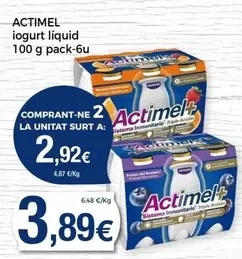 Oferta de Actimel - Iogurt Liquid por 3,89€ en Keisy