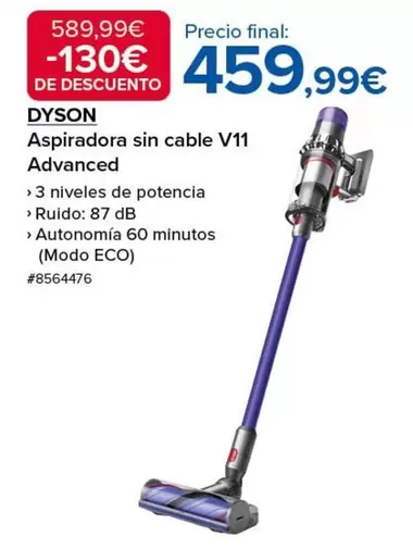 Oferta de Dyson - Aspiradora Sin Cable V11 Advanced por 459,99€ en Costco