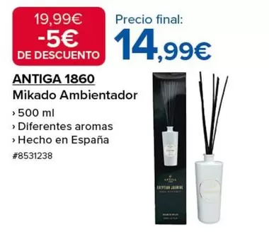 Oferta de Antiga 1860 - Mikado Ambientador por 14,99€ en Costco