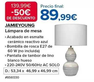 Oferta de Jamieyoung - Lampara De Mesa por 89,99€ en Costco