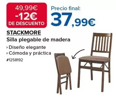 Oferta de Stackmore - Silla Plegable De Madera por 37,99€ en Costco