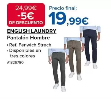 Oferta de English Laundry - Pantalon Hombre por 19,99€ en Costco