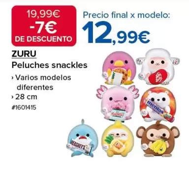 Oferta de Zuru - Peluches Snackles por 12,99€ en Costco