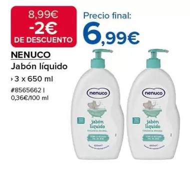 Oferta de Nenuco - Jabon Liquido por 6,99€ en Costco