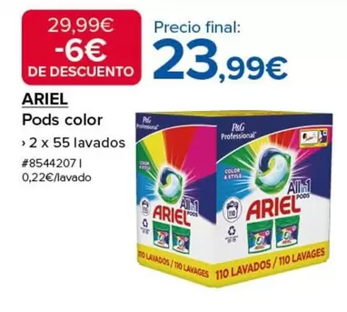 Oferta de Ariel - Pods Color por 23,99€ en Costco