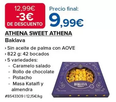 Oferta de Athena Sweet Athena - Baklava por 9,99€ en Costco