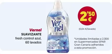 Oferta de Vernel - Suavizante por 2,5€ en SPAR Gran Canaria