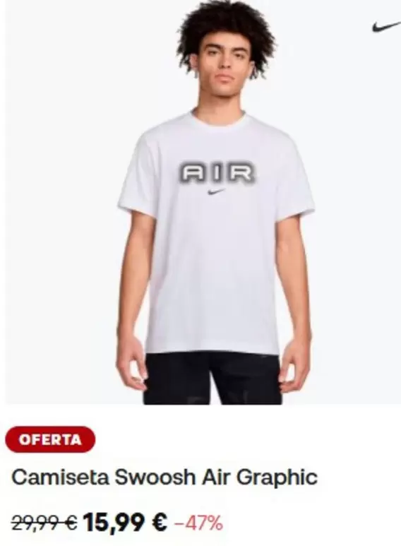 Oferta de Camiseta Swoosh Air Graphic  por 15,99€ en Fútbol Emotion