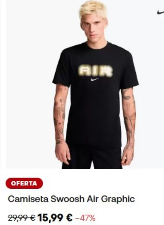 Oferta de Camiseta Swoosh Air Graphic por 15,99€ en Fútbol Emotion