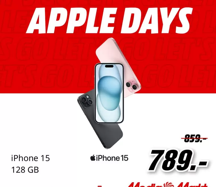 Oferta de Apple - Iphone 15 128gb por 789€ en MediaMarkt