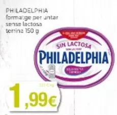 Oferta de Philadelphia - Formatge Per Untar Sense Lactosa  por 1,99€ en Supermercats Jespac