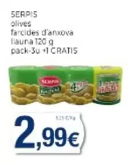 Oferta de Serpis - Olives Farcides D'Anxova por 2,99€ en Supermercats Jespac