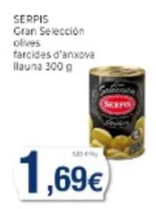 Oferta de Serpis - Gran Seleccion Olives Farcides D'anxova por 1,69€ en Supermercats Jespac