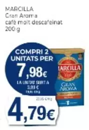 Oferta de Marcilla - Gran Aroma Cafè Molt Descafeinat por 4,79€ en Supermercats Jespac