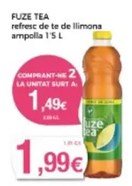 Oferta de Fuze Tea - Refresc De Te De Llimona por 1,99€ en Supermercats Jespac