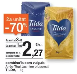 Oferta de Tilda - Arros Thai Jasmine O Basmati por 3,49€ en BonpreuEsclat