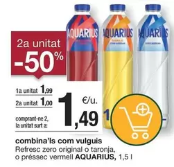 Oferta de Aquarius - Refresc Zero Original O Taronja O Préssec Vermell por 1,99€ en BonpreuEsclat