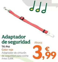 Oferta de Tk Pet - Adaptador De Seguridad por 3,99€ en Tiendanimal