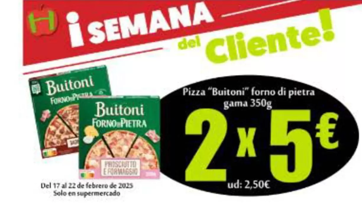 Oferta de Buitoni - Pizza "" Forno Di Pietra por 2,5€ en Hiper Usera