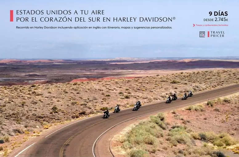 Oferta de Estados Unidos A Tu Aire Por El Corazón Del Sur En Harley Davidson por 2745€ en Catai