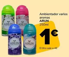 Oferta de Arun - Ambientador Varios Aromas por 1€ en Supeco