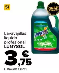 Oferta de Lumysol - Lavavajillas Líquido Profesional por 3,75€ en Supeco