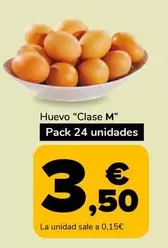 Oferta de Huevo "Clase M" por 0,15€ en Supeco