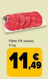 Oferta de Filete 1' A Vacuno por 11,49€ en Supeco