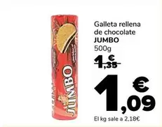 Oferta de Jumbo - Galleta Rellena De Chocolate por 1,09€ en Supeco