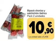 Oferta de Bipack Chorizo Y Salchichon Iberico por 10,9€ en Supeco