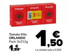 Oferta de Orlando - Tomate Frito por 1,5€ en Supeco