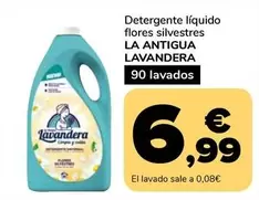 Oferta de La Antigua Lavandera - Detergente Líquido Flores Silvestres  por 6,99€ en Supeco