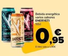 Oferta de Eneryeti - Bebida Energética Varios Sabores por 0,95€ en Supeco