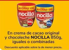 Oferta de Nocilla - En Crema De Cacao Original Y Chocoleche/ Iguales O Combinadas en Supeco