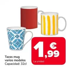 Oferta de Tazas Mug Varios Modelos por 1,99€ en Supeco