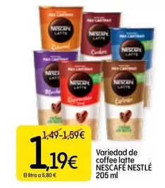 Oferta de Nescafé - Variedad De Coffee Latte por 1,19€ en Dialprix