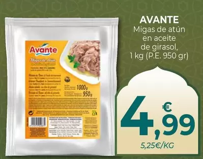 Oferta de Avante - Migas De Atun En Aceite De Girasol por 4,99€ en CashDiplo