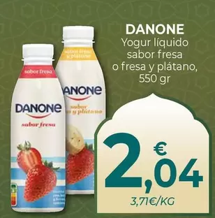 Oferta de Danone - Yogur Liquido Sabor Fresa O Fresa Y Platano por 2,04€ en CashDiplo